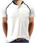 Unbeatable Quality 2025 Summer Short Sleeved T-shirt Men's Henley Shirt Color Matching T-shirt Men_viptrois.com