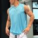 Men's Clothing Fitness Vest Summer Waistcoat Mesh Quick Drying Sports T Shirt Sleeveless Running Basketball Training Suit_viptrois.com