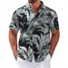 Men's 3D Digital Print Short Sleeve Shirt Hawaiian Style Creative Top for European And American Independent Websites Cross Border Foreign Trade_viptrois.com