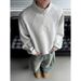 Heavy Splicing Semi-zipper Stand-up Neck Sweater Men's Autumn Trendy Brand Design Top Loose Casual Ruffian Handsome Sweater Men_viptrois.com