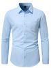 Men's Slim Fit Long Sleeve Shirt – Premium Cotton Blend Casual Button Down (8 Colors) – Versatile Office & Streetwear Essential_viptrois.com