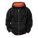 Men's Fleece Lined Zip Up Hoodie With Multiple Pockets - Winter Warm Pullover For Casual & Outdoor Activities_viptrois.com