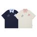 Men's Clothing American Retro Contrast Color Design Lapel Short Sleeved T Shirt Men's 2025 Summer Loose Casual Versatile Couple Tops_viptrois.com