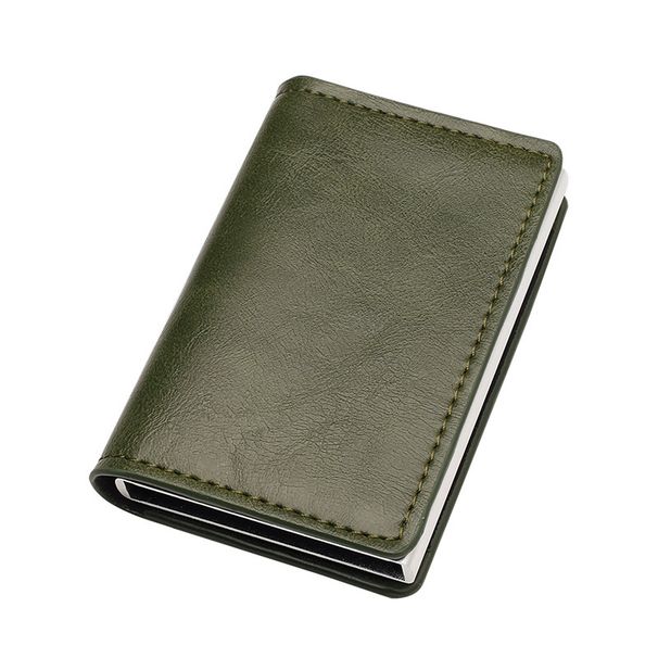 Card Holder Purse Wallets Carbon Fiber Card Bag Anti-theft Brush Rfid Automatic Clip Card Aluminum Alloy Pu Card Bag Wallet_viptrois.com
