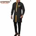 Men's clothing African ethnic solid color cotton men's casual jacket + pants_viptrois.com