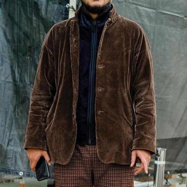 Men's Stylish Knit Jacket - Lightweight Polyester Coat With Chest Pockets (Trendy Casual Blazer Alternative)_viptrois.com