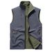 Spring And Autumn Fleece Double-sided Vest Men's Outdoor Sports Warm Vest Shoulder Multi-Pocket Jacket_viptrois.com