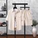 Men's Clothing Men's Casual Short Sleeve Shirt & Shorts Set - Breathable Summer Outfit, Slim Fit, Comfortable Polyester Blend, Trendy Streetwear_viptrois.com