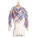 Unisex Shawl small checkered square scarf Women's bib blanket shawl_viptrois.com