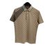 Men's Clothing Short Sleeved Polo Shirt Trendy Striped Plaid Letter Printing Casual T Shirt_viptrois.com