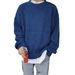 Wearing A Base Knit Sweater In Autumn Winter, Solid Color Round Neck Loose And Versatile, Thick Korean Style Trendy_viptrois.com