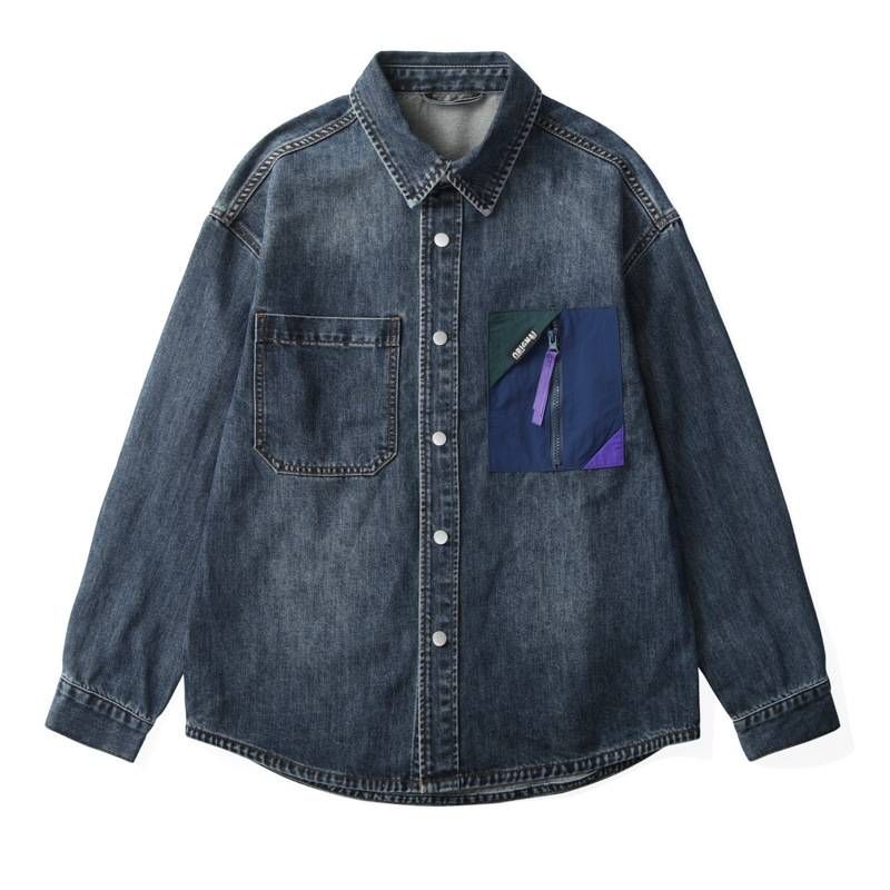 Men's Clothing Retro Fashion Denim Jacket Spring And Autumn Design Simple And Comfortable Denim Shirt Men's Tops_viptrois.com