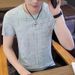 Summer's New Ice-like Short-sleeved T-shirt For Men, Round Neck Trendy Thin And Breathable Ice Silk Top For Men_viptrois.com