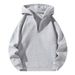 Fleece-Lined Zip Hoodie – American Streetwear Oversized Pullover With Drawstring, Solid Colors (Black/Navy/Beige/White)_viptrois.com