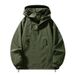 European Size Tooling Hooded Jacket Men's Loose Large Size Half Zipper Casual Jacket Men's Spring And Autumn Models_viptrois.com