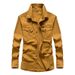 Autumn Men's New Retro Jacket Stretch Fashion Trend Shirt Multi-pocket_viptrois.com