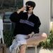 Half-zip Sweatshirt Men's Young American Fashion Brand Spring And Autumn Retro Couple Tops Loose Letter Embroidery Versatile Jacket_viptrois.com