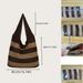 Women's Shoulder Bags A Color-blocking Jacquard Tote Bag, A Simple And Fashionable Knitted Handbag For Women_viptrois.com