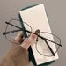 Large Frame UV Resistant Glasses, Blue Light Daily Vision Protection, Ultra Light Myopia Glasses Frame, Metal Frame, Men's And Women's Glasses_viptrois.com