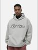 Heavyweight Hoodie – Oversized Pullover Sweatshirt With Embroidered Toweling Fabric (Unisex, M-XXL, Black/Cream)_viptrois.com