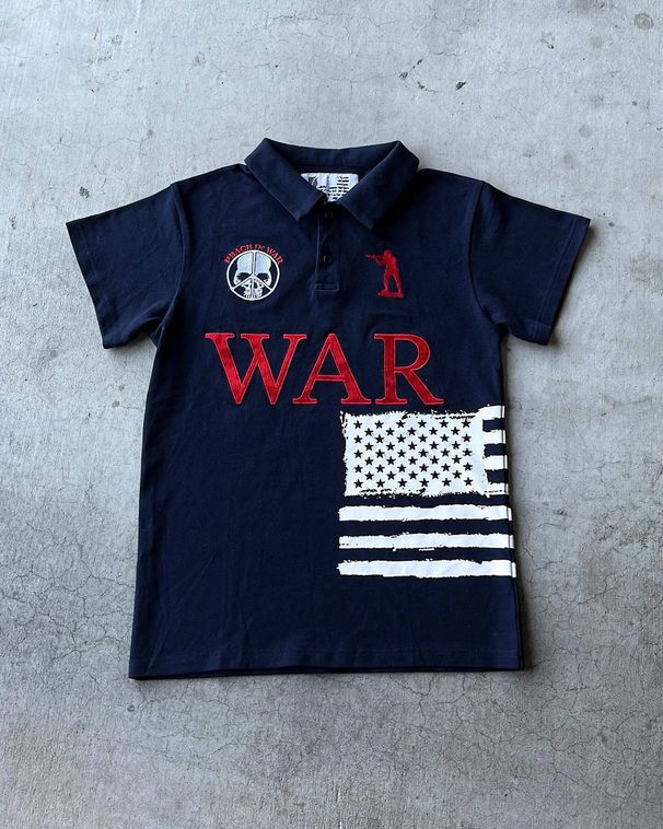"3D Embroidered Flag Polo Shirt For Men & Women - Breathable Polyester, Long Sleeve, Regular Fit, Streetwear Fashion (Black/White, S-2XL)"_viptrois.com