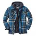Pulse Hot-Selling Men's Clothing Autumn Winter Thickened Cotton Plaid Long Sleeve Loose Hooded Jacket In Stock_viptrois.com