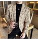 Men's Clothing autumn floral suit jacket men's suit business casual textured suit gray men's new dress banquet_viptrois.com