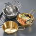 Korean Style Rice With Handle 304 Stainless Steel Hot And Cold Wine Gold Small Yellow Restaurant Special Seasoning Bowl_viptrois.com