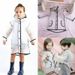 Kids Raincoat Waterproof Rain Poncho Clear Transparent Children Kindergarten School Student Rainsuit Protective Poncho C_viptrois.com