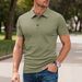 Men's Summer Cooling T-Shirt – Breathable Nylon Short Sleeve Polo, Moisture-Wicking & Uv Protection, Casual & Business Wear_viptrois.com
