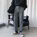 Suit Pants Men's Straight Hong Kong Style Nine-point Pants, Small Pants, Casual Pants, Korean Version Of Trendy Slim Pants Men's_viptrois.com