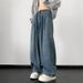 Men's Clothing Jeans Men's Loose Vintage Straight Leg Wide Leg Pants Trendy High Street Daddy Pants_viptrois.com