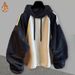 Men's Clothing Fashion Brand Plus Velvet Thickened Pleated Raglan Sleeves Hooded Sweatshirt Suit Men's Design Warm Set_viptrois.com
