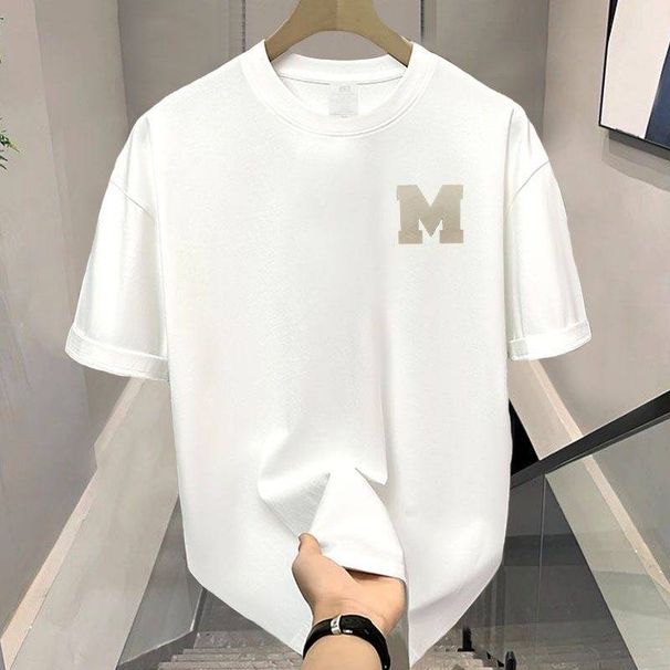 2025 Summer Loose Men And Women Pullover 100% Cotton Short Sleeve T-shirt_viptrois.com
