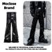 Moclose High Waist Flared Pants For Men & Women - Slim Fit Stretchy Cotton Wide Leg Bootcut Trousers With Glossy Coating_viptrois.com
