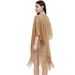Unisex Cuff filigree tassel cape women's solid color summer transparent thin shawl_viptrois.com