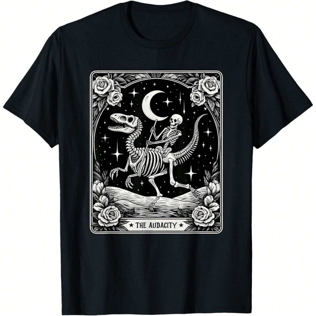 Camiseta Halloween La Carta Del Tarot Dinosaurio Montando Esqueleto De Audacity_viptrois.com