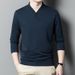 Autumn New Business Casual High-End Trendy Inner Layer Base Shirt With Mulberry Silk And Cashmere Long Sleeve V-Neck_viptrois.com