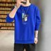 Loom Loom New Autumn Clothing Spring Long-sleeved T-shirt Bottoming Shirt Men's Round Neck Pullover Sweatshirt Men_viptrois.com