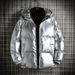 Winter New Reflective Glossy Cotton-padded Clothes Men's Thickened Warm Cotton-padded Clothes Hooded Cotton-padded Clothes Trendy Men_viptrois.com
