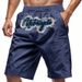 Hip Hop Summer Men's Embroidered Thin Linen Breathable Beach Sports Casual Loose Shorts_viptrois.com