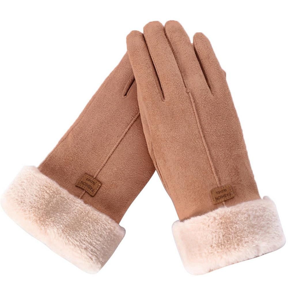New Fashion Women Gloves Autumn Winter Cute Furry Warm Mitts Full Finger Mittens Women Outdoor Sport Female Gloves Screen_viptrois.com