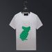 Men's Clothing Short Sleeved Trendy Brand Scarf Bear Heavyweight Men's T Shirt Mercerized Cotton High End Personality Large Size Slim Fit_viptrois.com