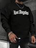 Men's Loose Casual Fashion Los Angeles Letter Pattern Printed Round Neck Long Sleeved Sweatshirt For Autumn And Winter_viptrois.com