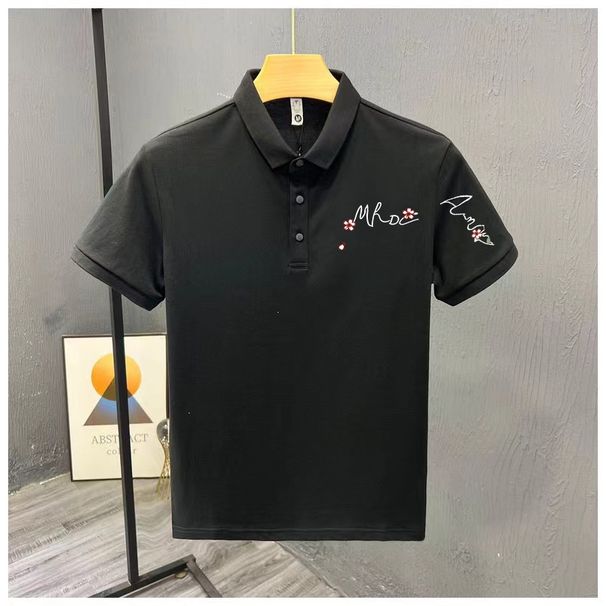 Men's Polo Shirt | Loose Fit Short Sleeve T-Shirt | Trendy Streetwear With Classic Collar Breathable Pique Cotton Fabric_viptrois.com