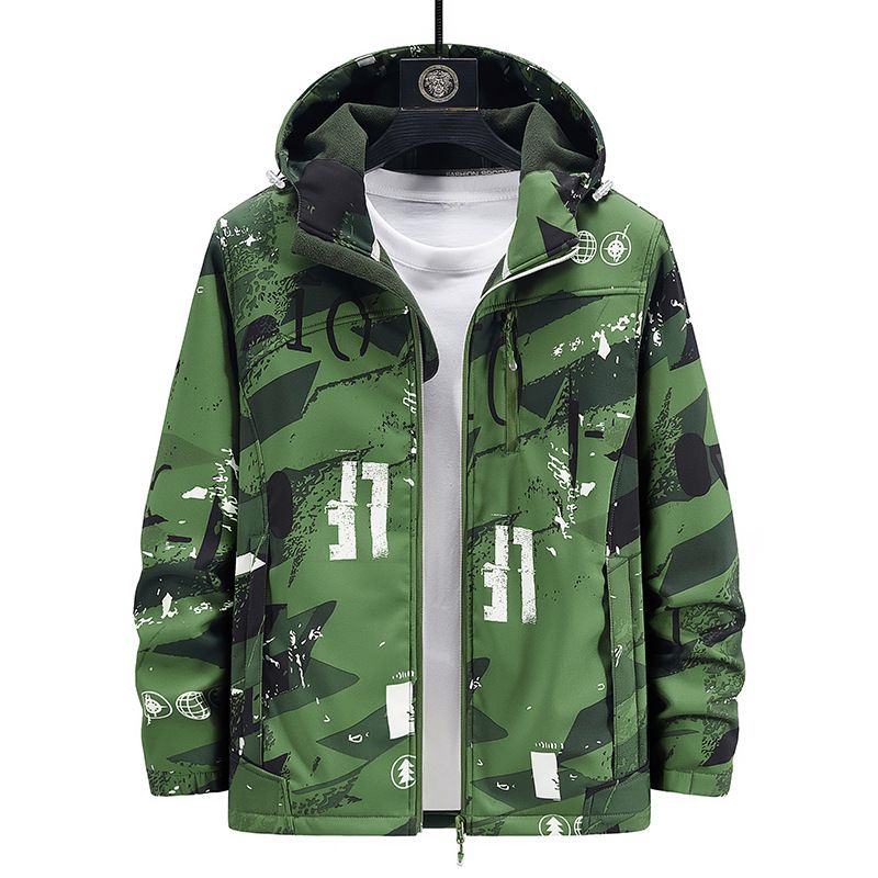 Men's Clothing Outdoor Soft Shell Jacket Camouflage Clothes Large Size Casual Rush Clothes Team_viptrois.com