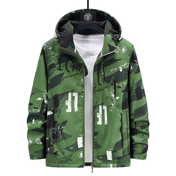 Men's Clothing Outdoor Soft Shell Jacket Camouflage Clothes Large Size Casual Rush Clothes Team_viptrois.com