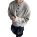 American Style Henley Collar Sweater For Men, Spring And Autumn Lazy Style, High-End Knitted Sweater, Cleanfit Jacket_viptrois.com