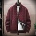 Men's Casual Stand Collar Fleece Lined Zip-Up Sweater Jacket - Warm Winter Pullover, Relaxed Fit, Multiple Colors & Sizes_viptrois.com