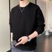 Men's Corduroy Long Sleeve Pullover – Lightweight Spring Essential, Crew Neck, Minimalist Streetwear (M-5XL, Breathable, Layering-Ready)_viptrois.com